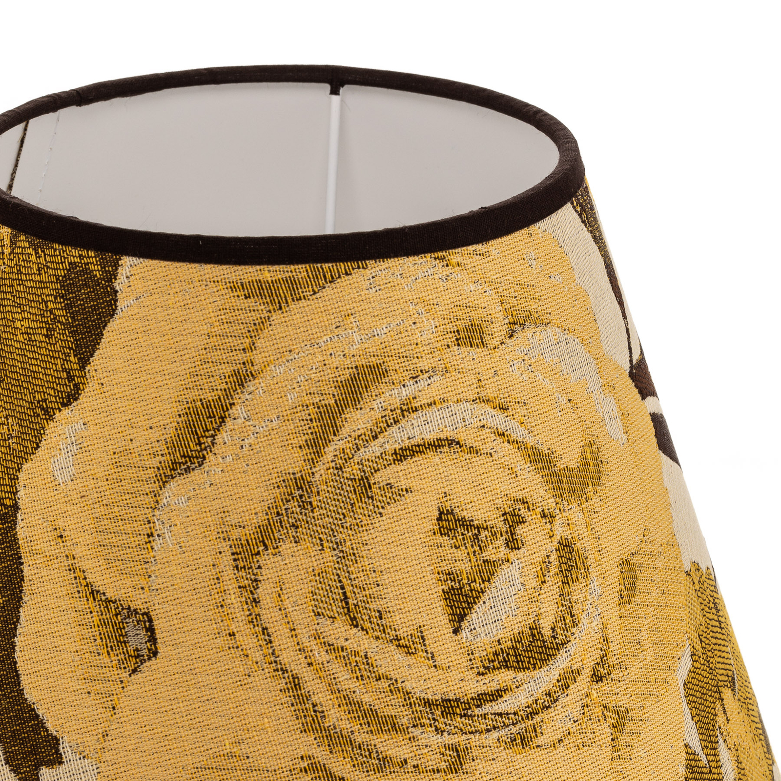 Tienidlo na lampu Sofia 21 cm, kvetinový vzor žltá