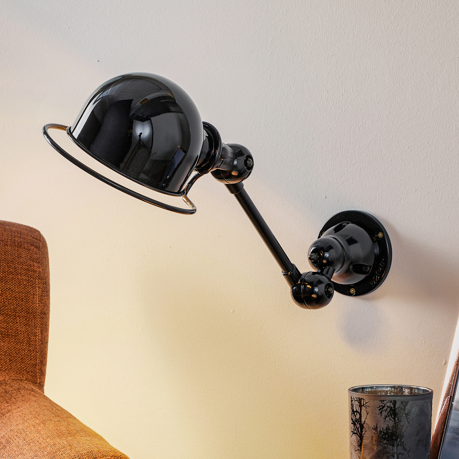 Jieldé Loft D2501 elastyczna lampa ścienna, czarna