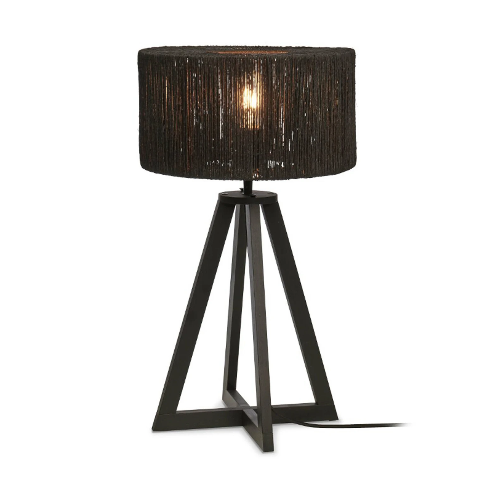 Stolová lampa GOOD & MOJO Iguazu, pyramída, čierna
