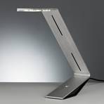 TECNOLUMEN Flad - lampada LED da tavolo, argento