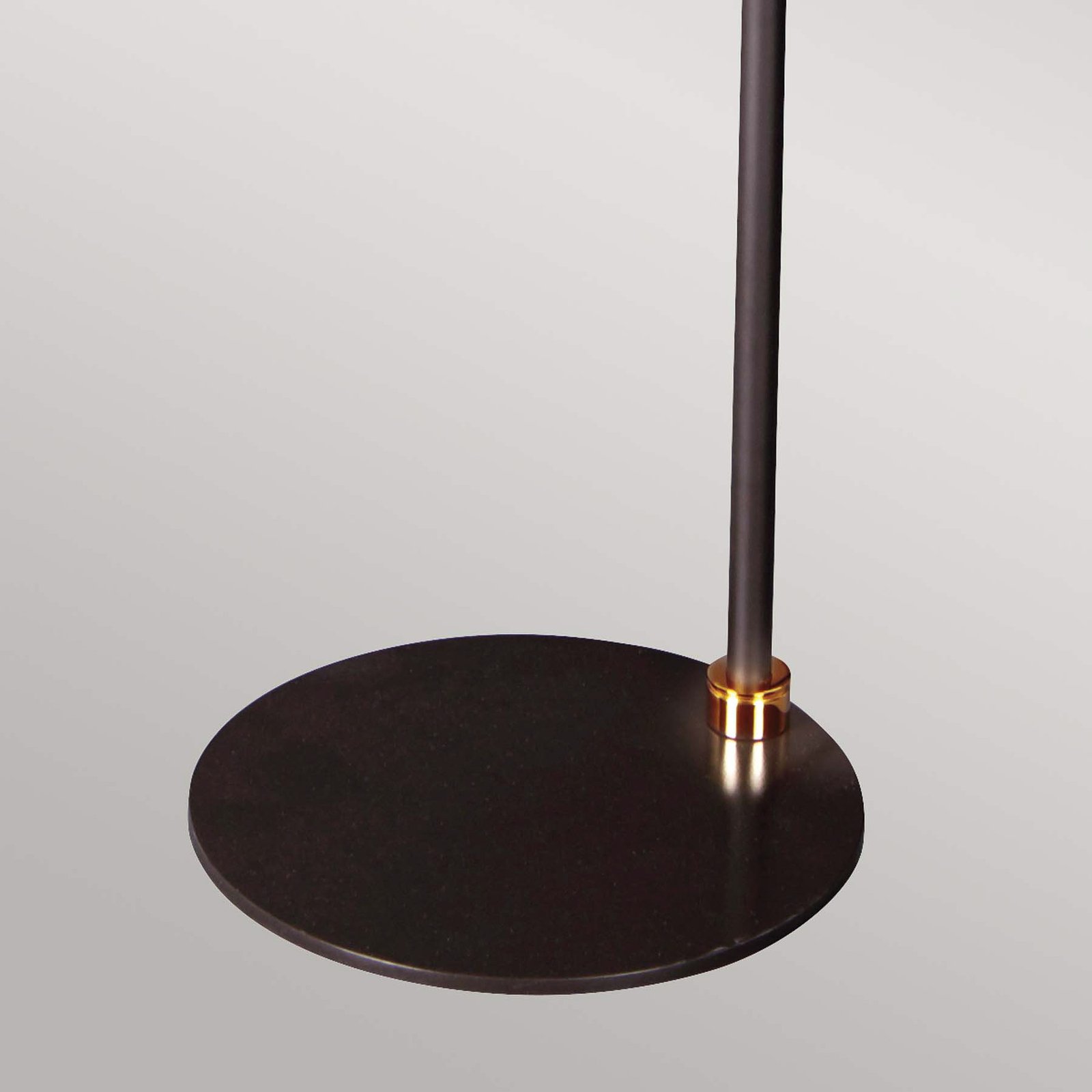 Balance floor lamp, black/brass, lampshade