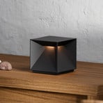 Nutalis LED-es újratölthető asztali lámpa, éjfekete, IP54, fényerőszabályzóval