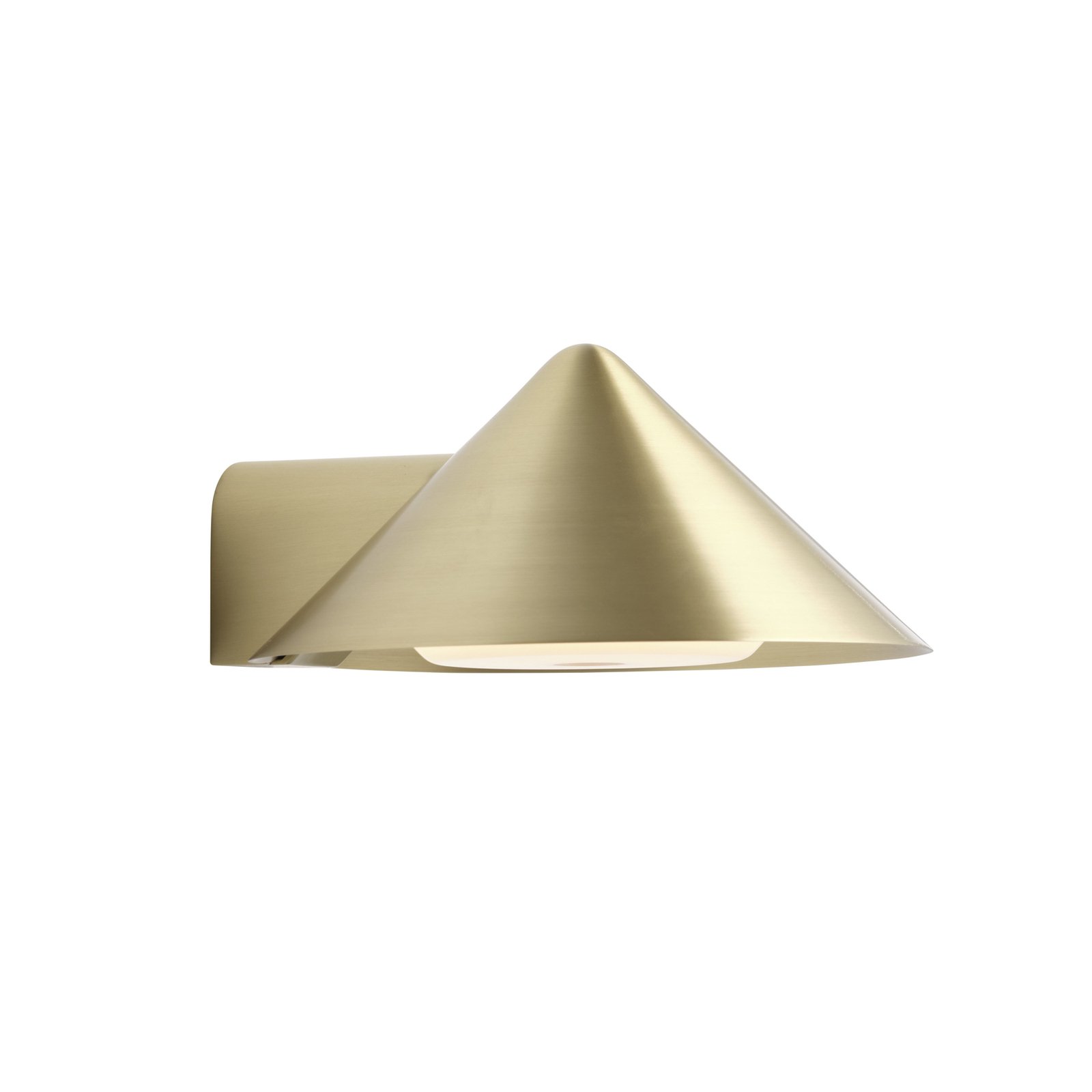 FRANDSEN LED wall lamp Grasp, brass-coloured, width 15 cm