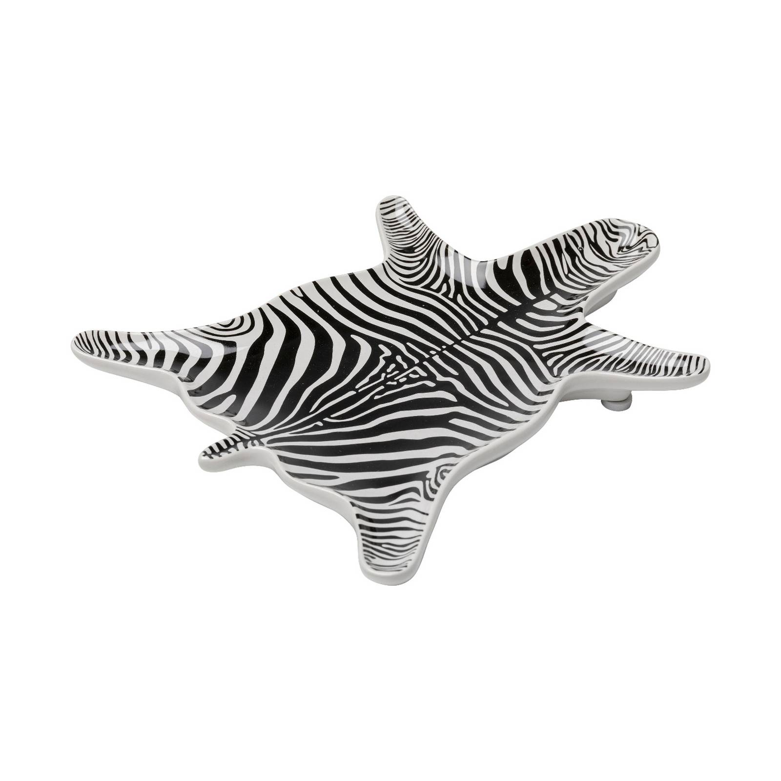 Dekoschale DESIGN Deko Schale Zebra 21x15cm schwarz Porzellan Dekoschalen