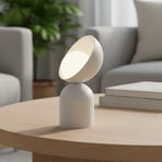 Lámpara de mesa Boto LN1, beige, acero/vidrio, altura 31 cm, G9