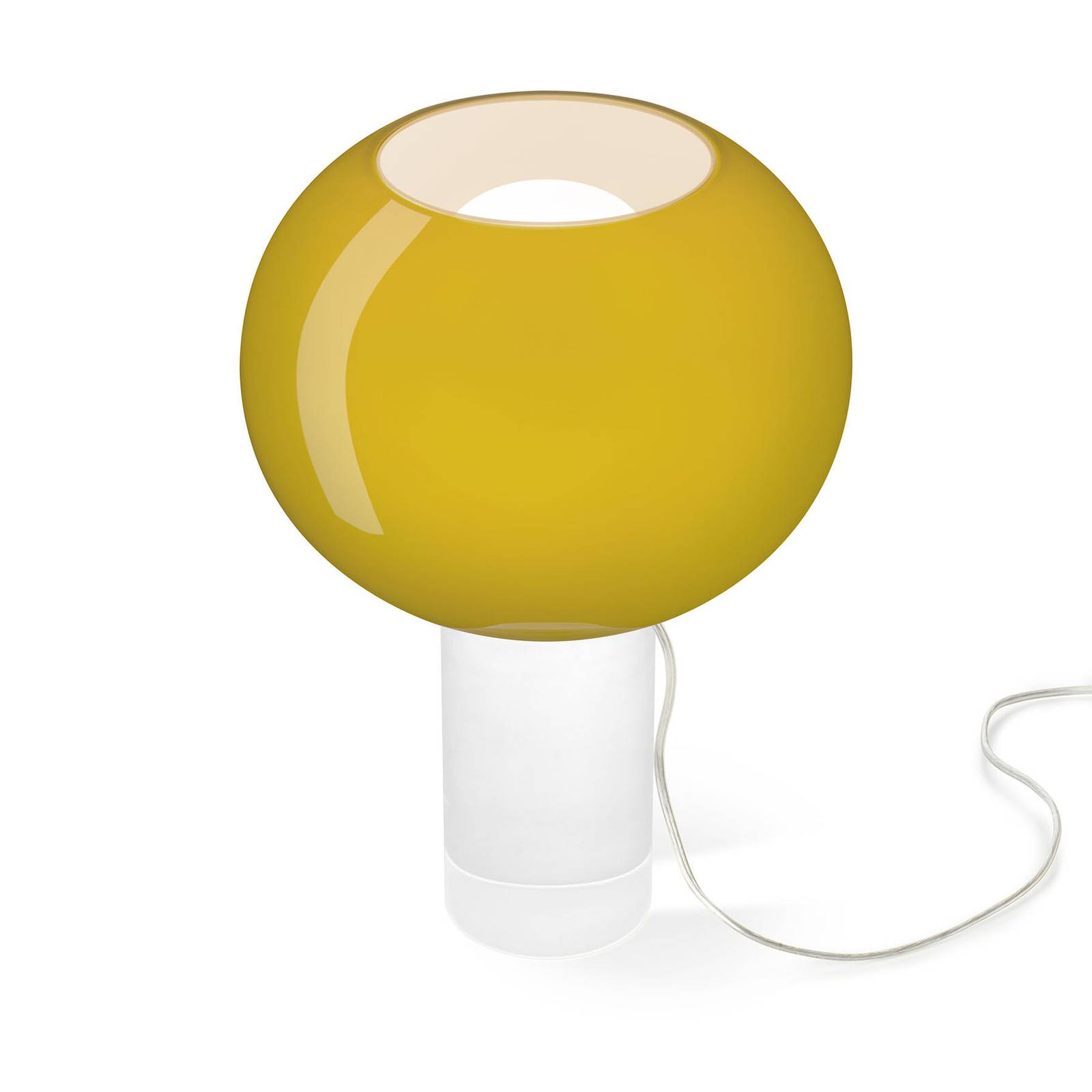 Foscarini Tischleuchte Buds 3, gelbgrün, Glas, E27 günstig online kaufen