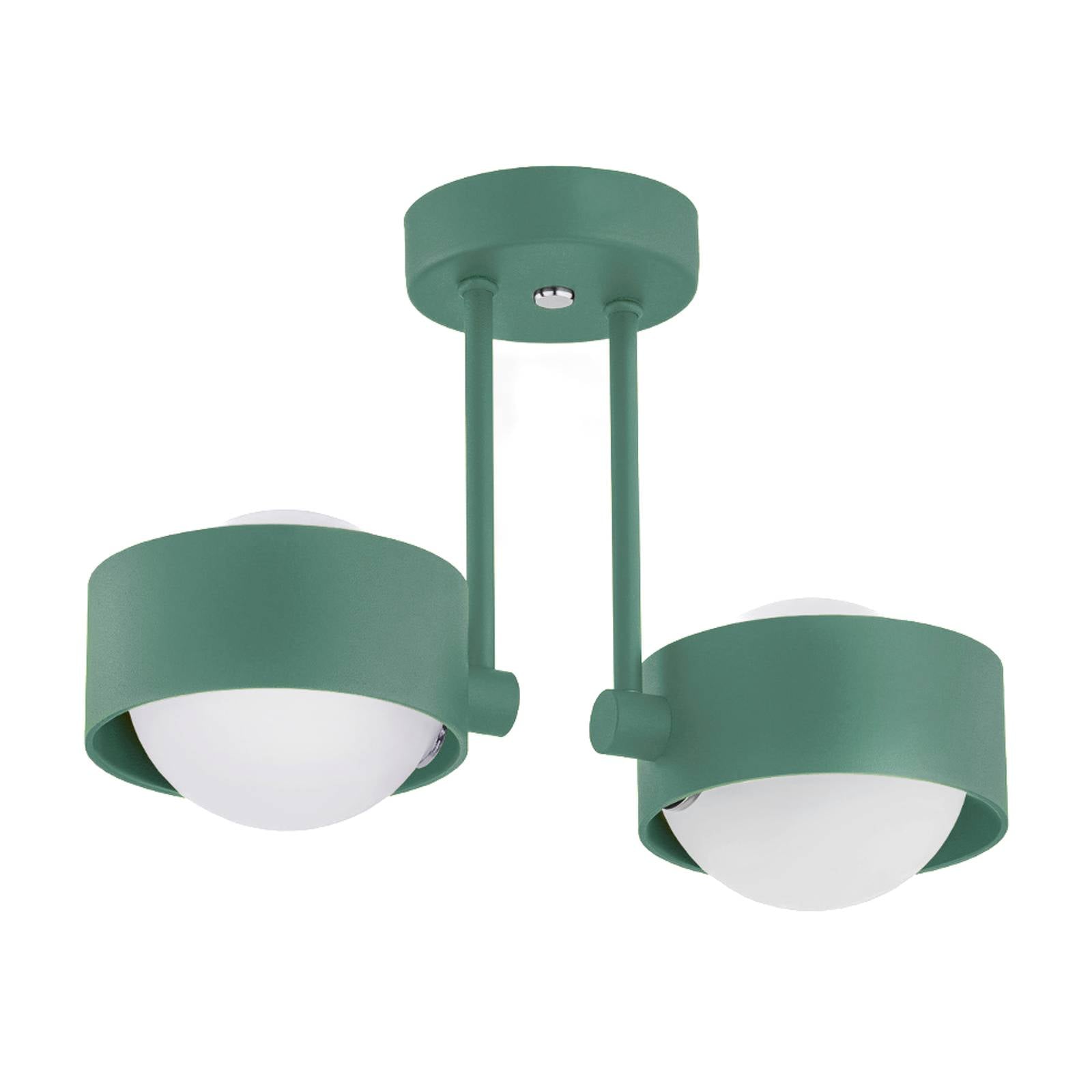 Argon Mado ceiling light, 2-bulb, green thumbnail