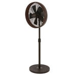 Staande ventilator Breeze bronskleurig, ronde voet, stil