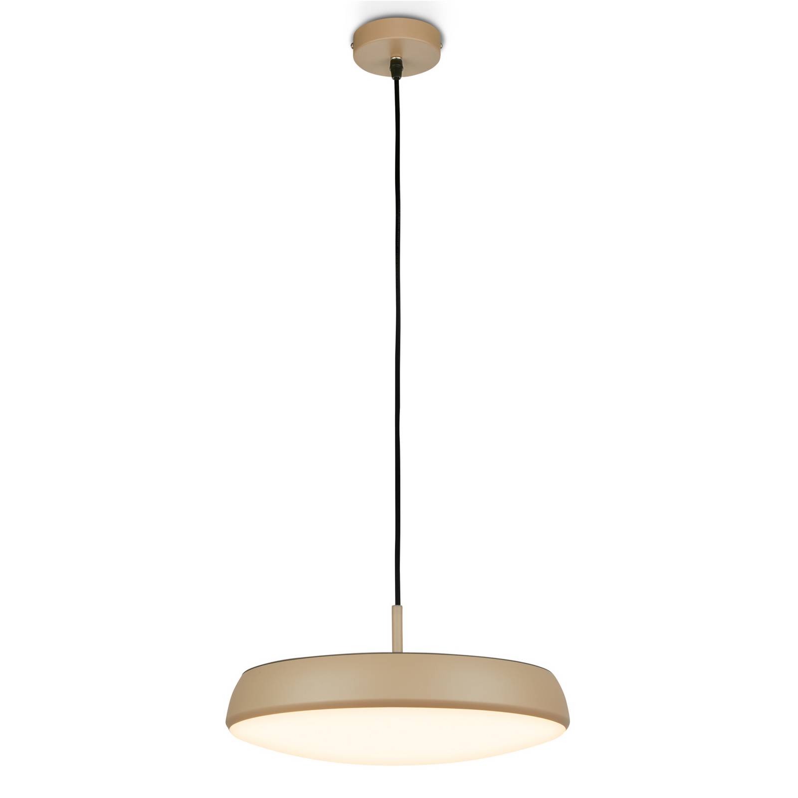 LED-Pendelleuchte Nala, beige, Metall/Kunststoff, Ø 35cm