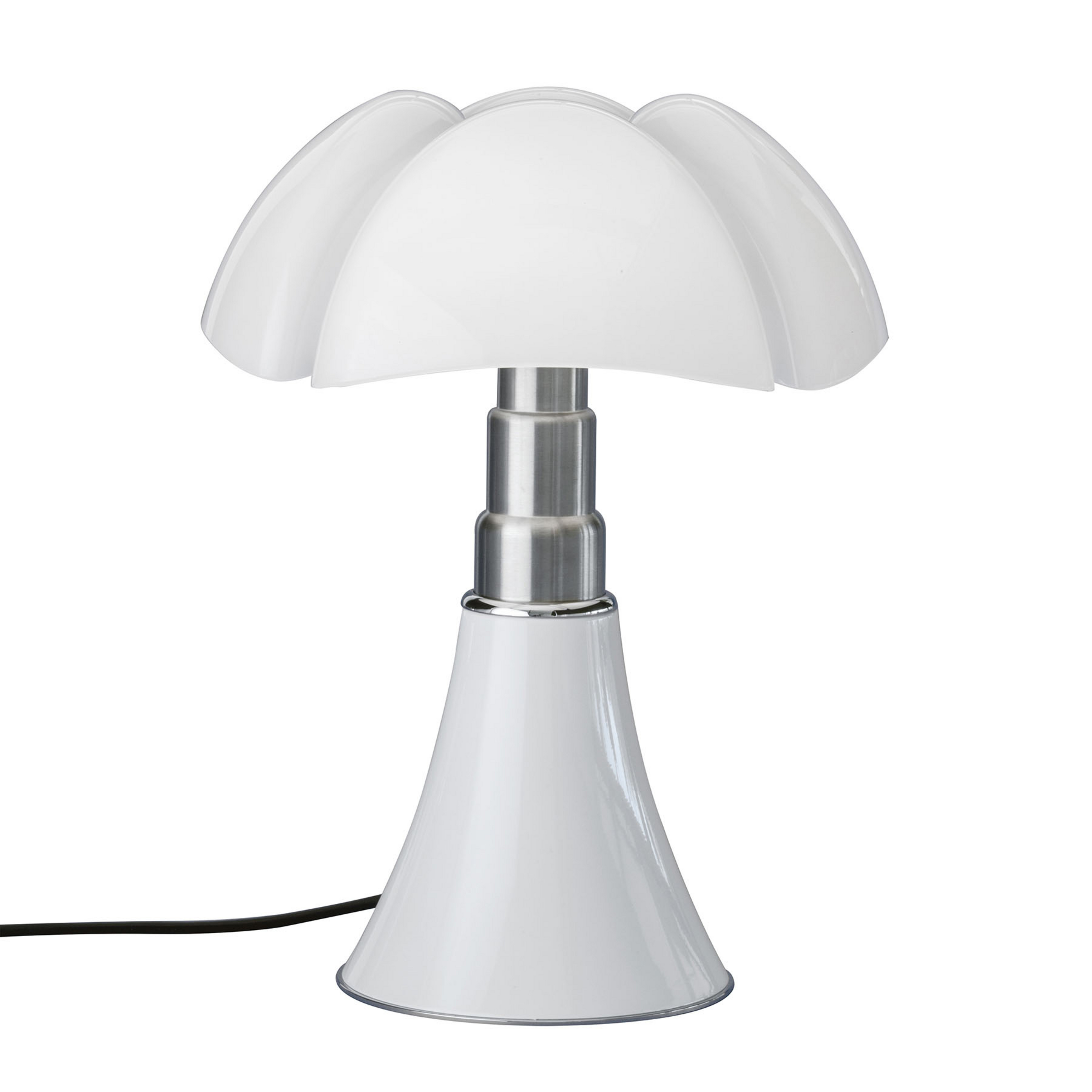 Lámpara de mesa recargable Minipipistrello, blanca, 35 cm - Martinelli Luce