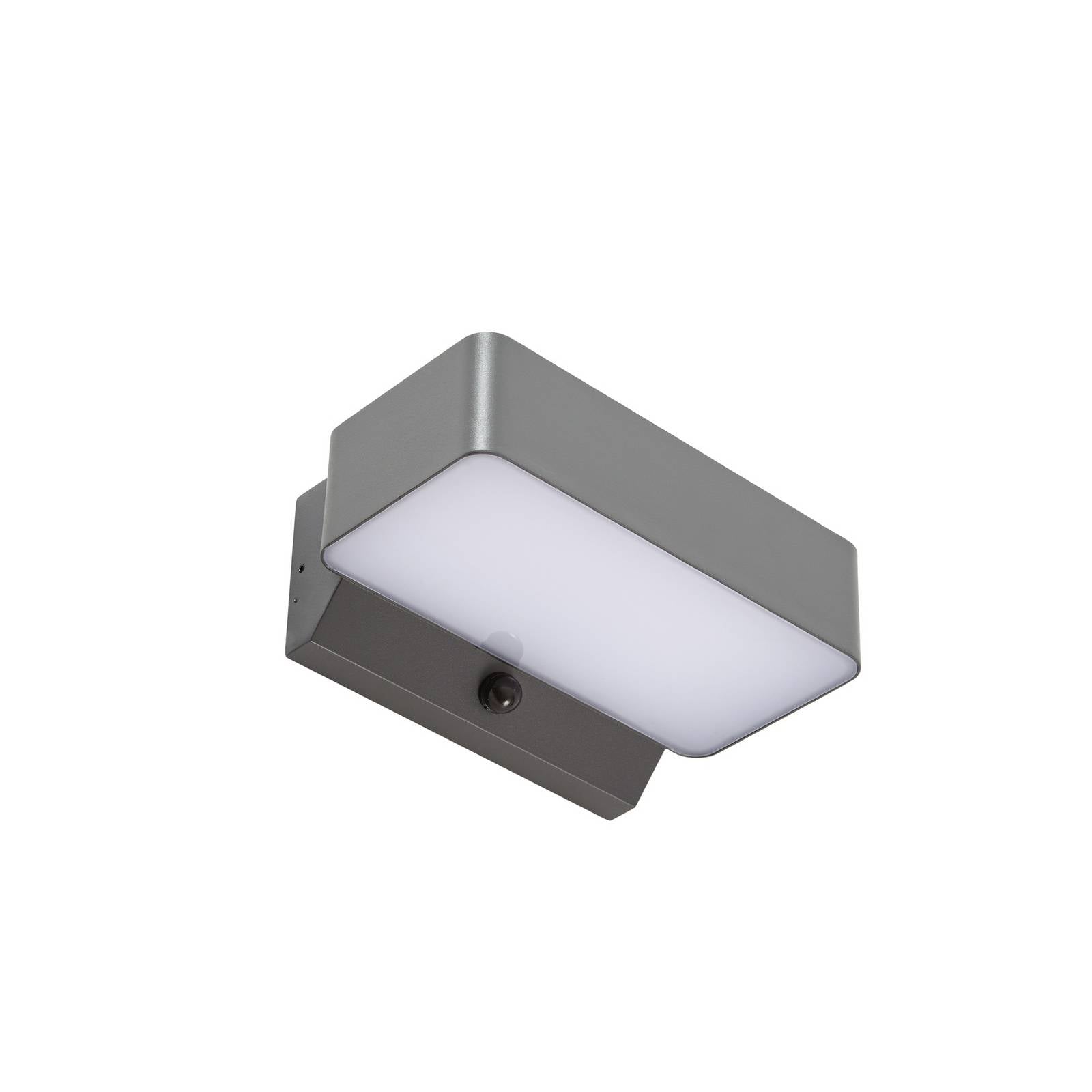 Lindby LED-Außenwandleuchte Fando, anthrazit, Sensor, IP44