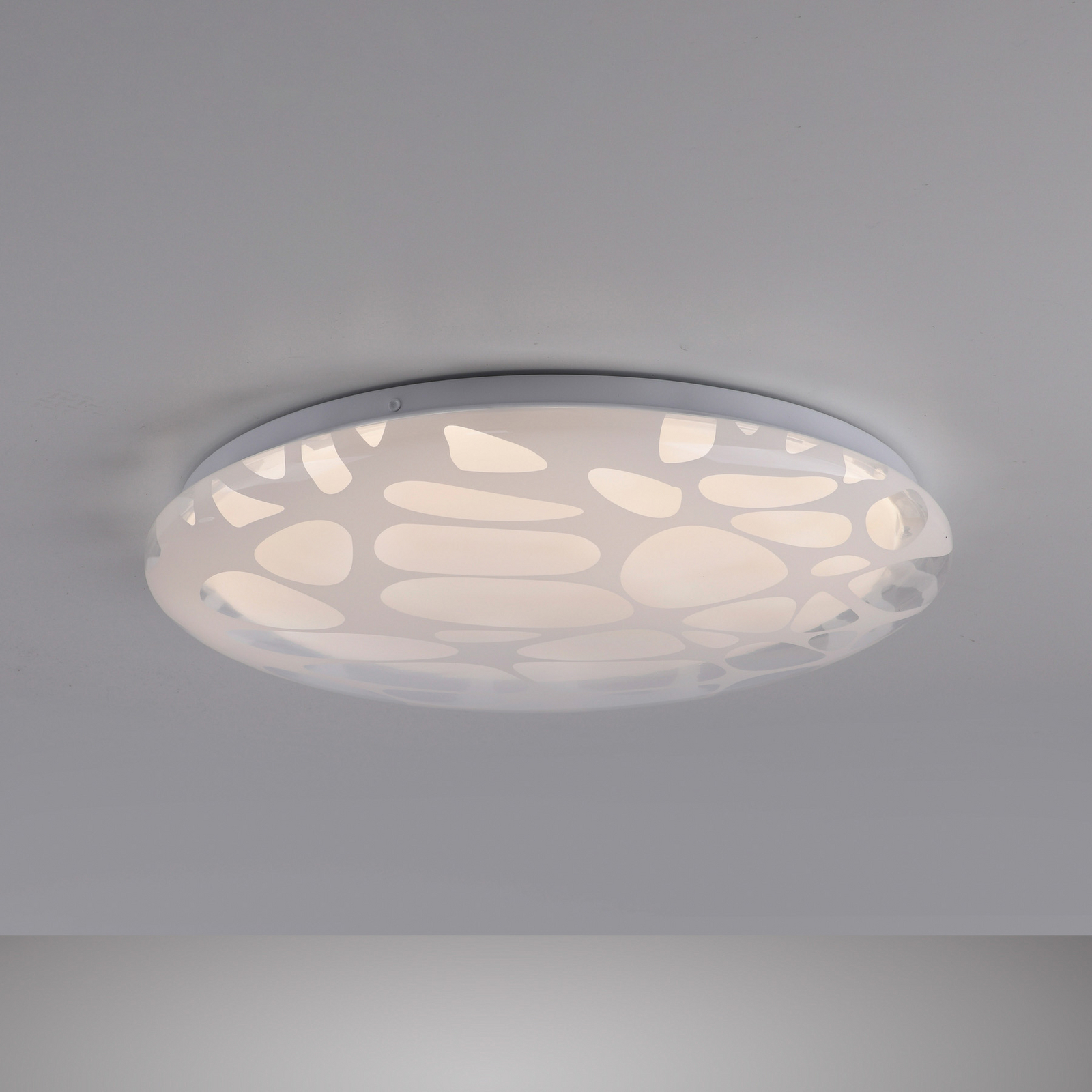 ART Plafo 14009 LED ceiling lamp, white, iron, remote control