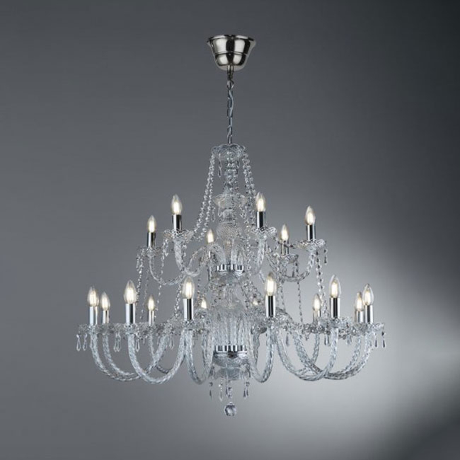 18-bulb Hale crystal chandelier