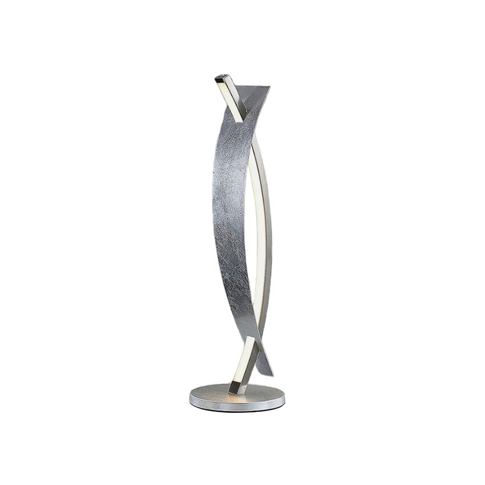 Stolná LED lampa Lucande Marija, strieborná farba, stmievateľná, 62 cm