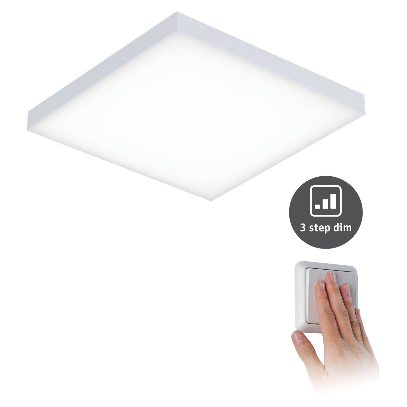 Paulmann Velora LED-panel 3-step-dim 22,5×22,5cm