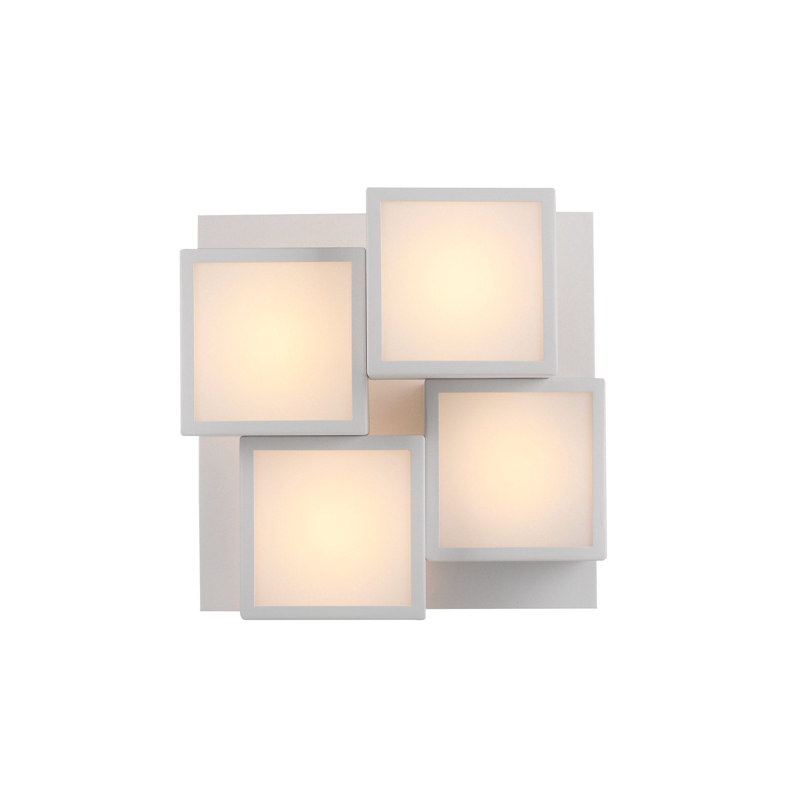 JUST LIGHT. Taklampe Tetris, jern, 3000 K, hvit