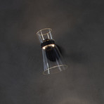 Flos LED-Wandleuchte Nocturne Cone, schwarz, Glas, dimmbar