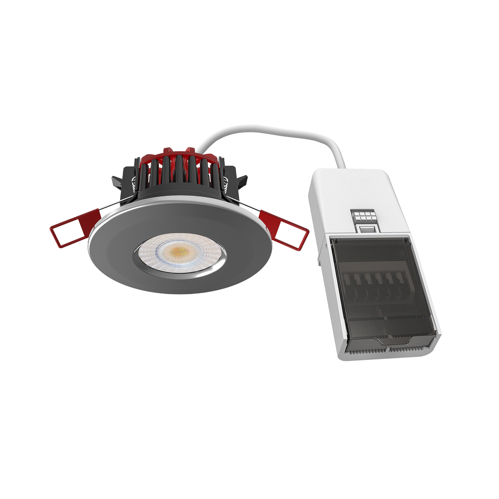 Arcchio Elmon LED-Einbauleuchte, IP65, chrom