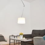 Fabric hanging light Jolla with cantilever arm