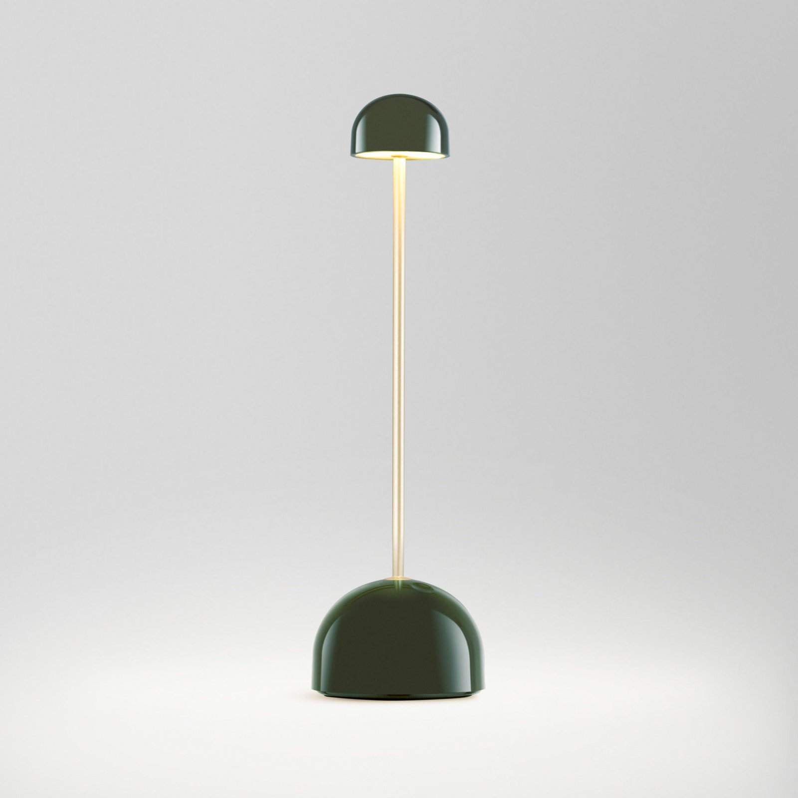 MARSET LED-Akku-Tischlampe Sips, grün/gold, 31 cm, Stahl