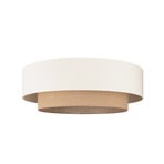 Plafoniera in stile boho, beige/iuta, Ø 80 cm, tessuto, E27 - Duolla