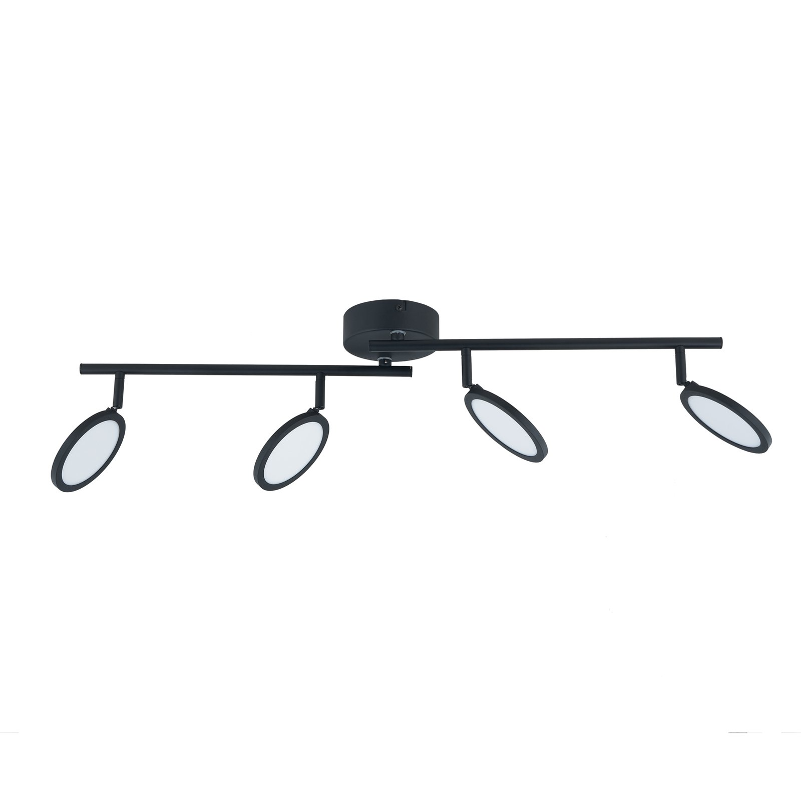 Lindby LED spot Manel, zwart, ijzer, 82 cm lang, 4-lamps