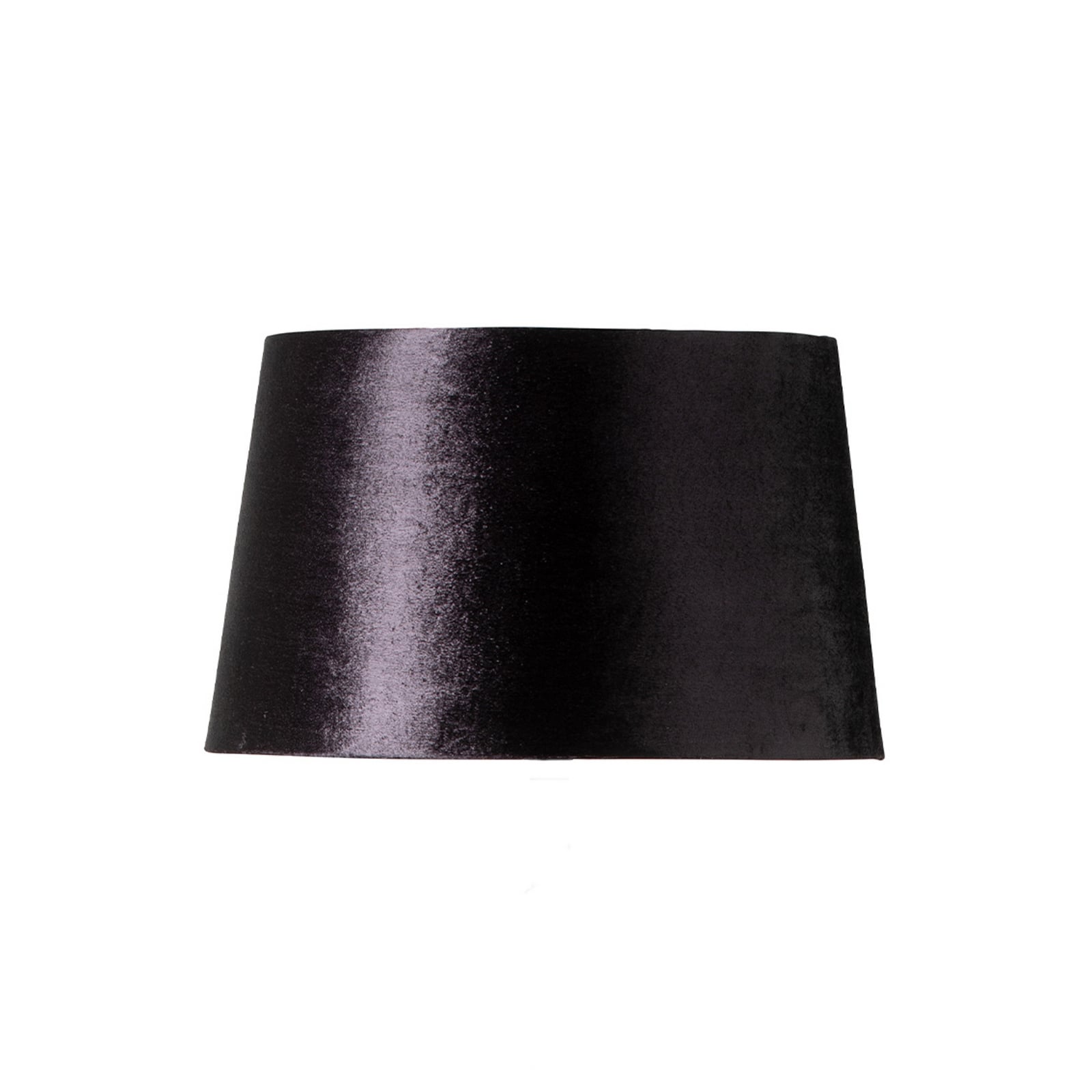 Lola lampeskjerm, svart, Ø 33 cm, fløyel – Watt & Veke