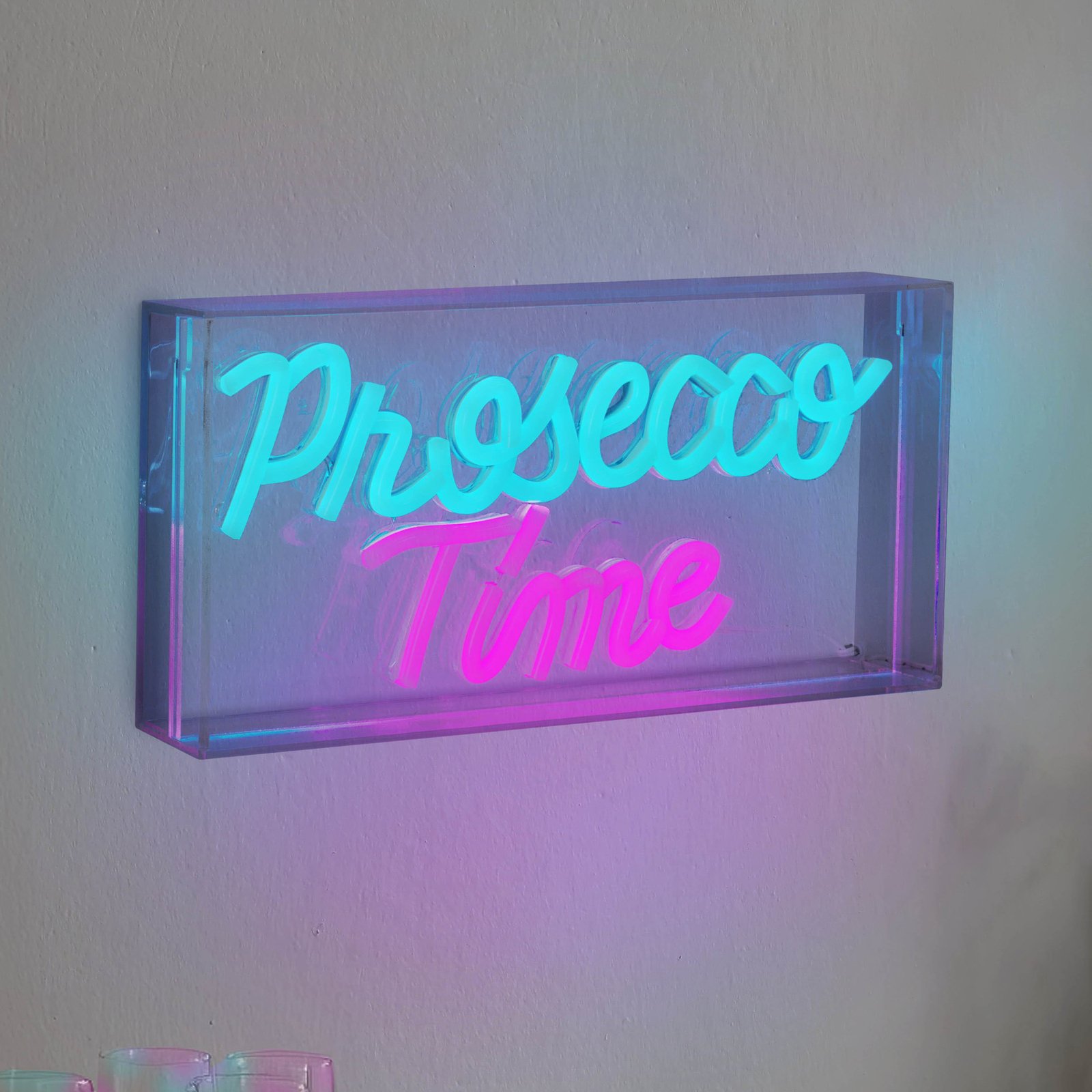 Nástěnné svítidlo LED Prosecco Time čiré 30x15 cm plast USB RGB