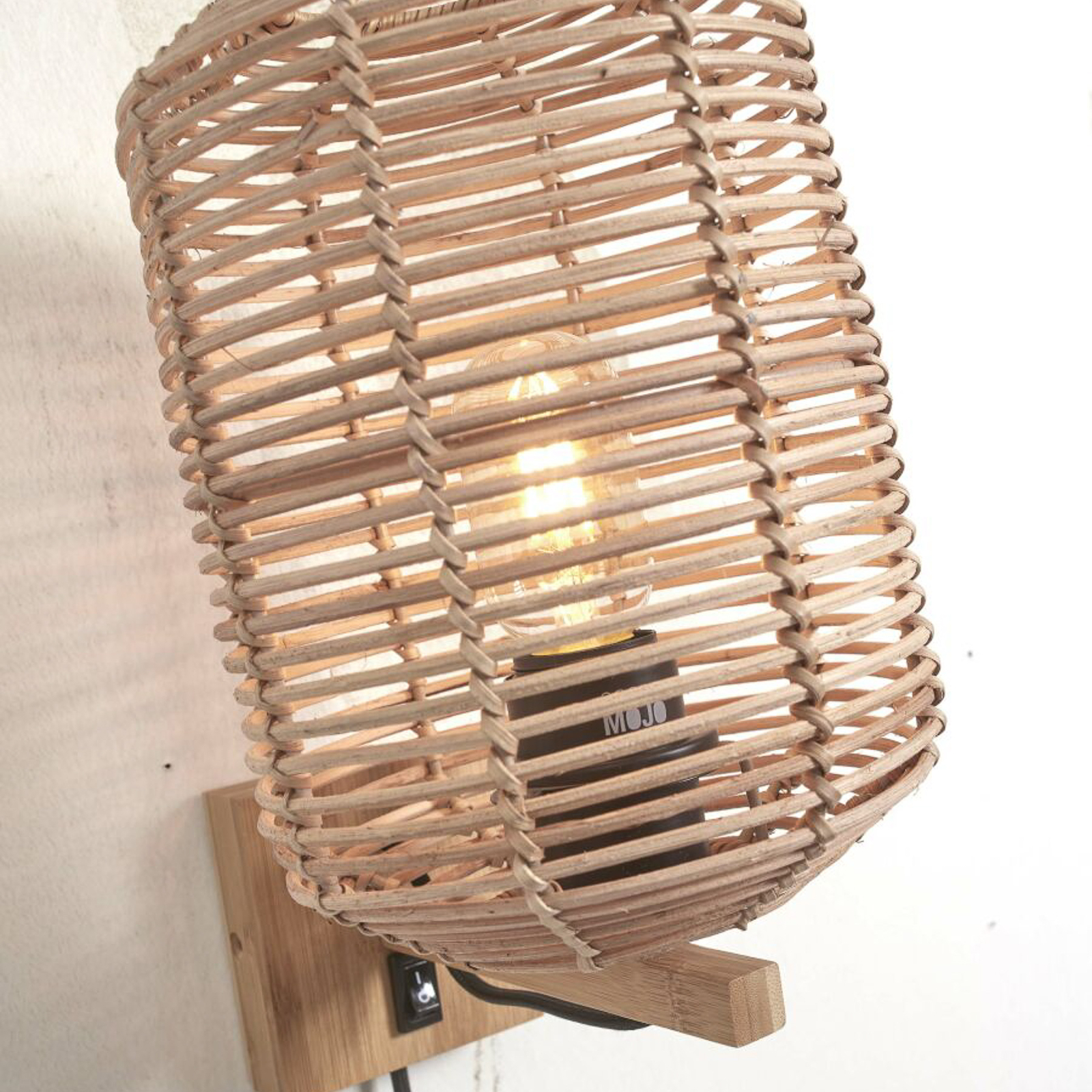 GOOD & MOJO Tanami wandlamp, 18x25cm, naturel