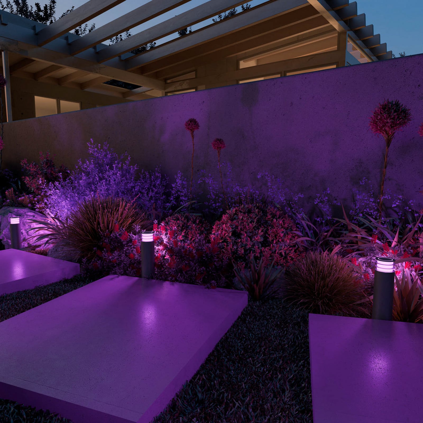 Calex Smart Garden Post în aer liber RGBW set de 3 - Modern - negru - Plastic