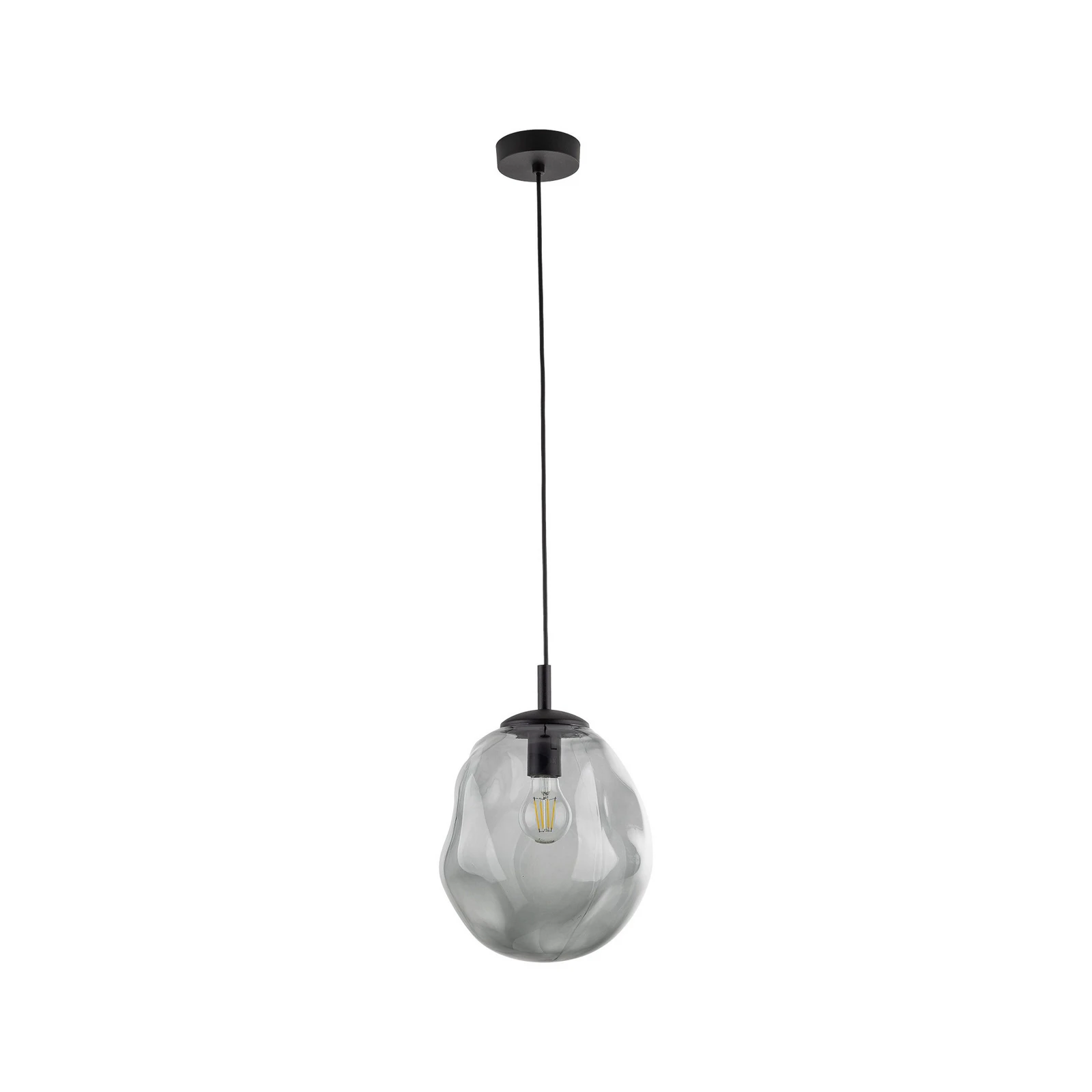 Suspension Sol Mini, verre, Ø 25 cm, noir/gris graphite