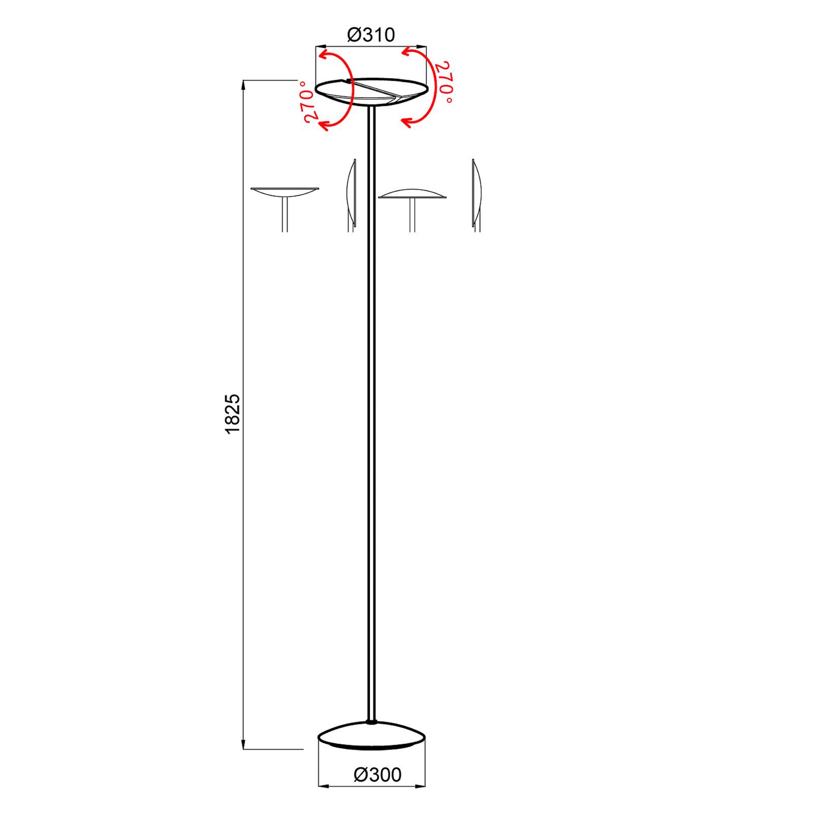 Kitel 79 lampa stojaca LED