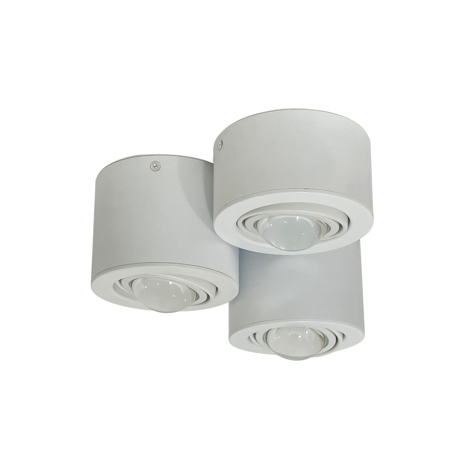 Projetor de teto Lindby Jyla, branco, 4.200 K, 3 lâmpadas, lente, GX53