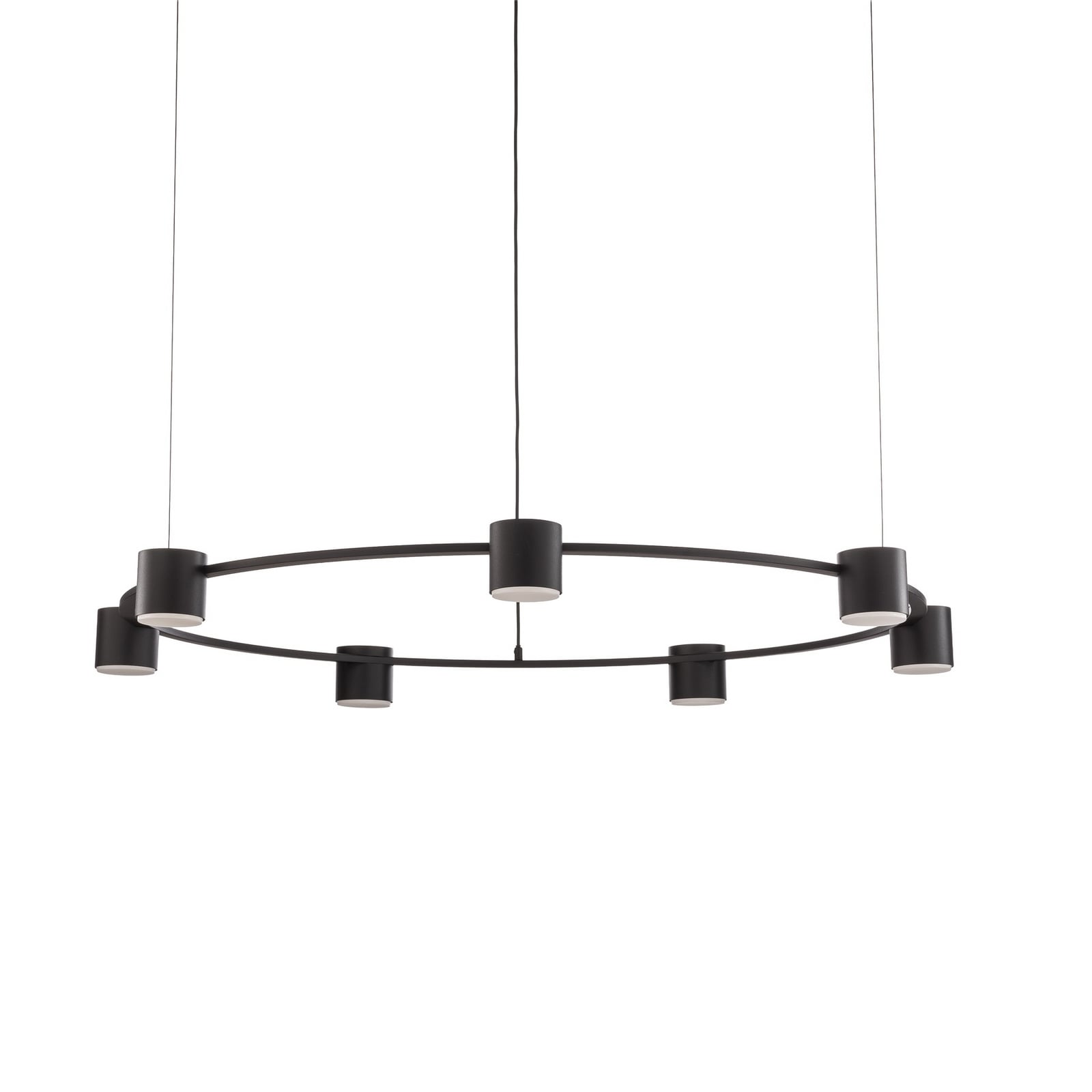 Pakabinamas šviestuvas „Kodo“, 7 lemputės, juodas, plienas, GX53