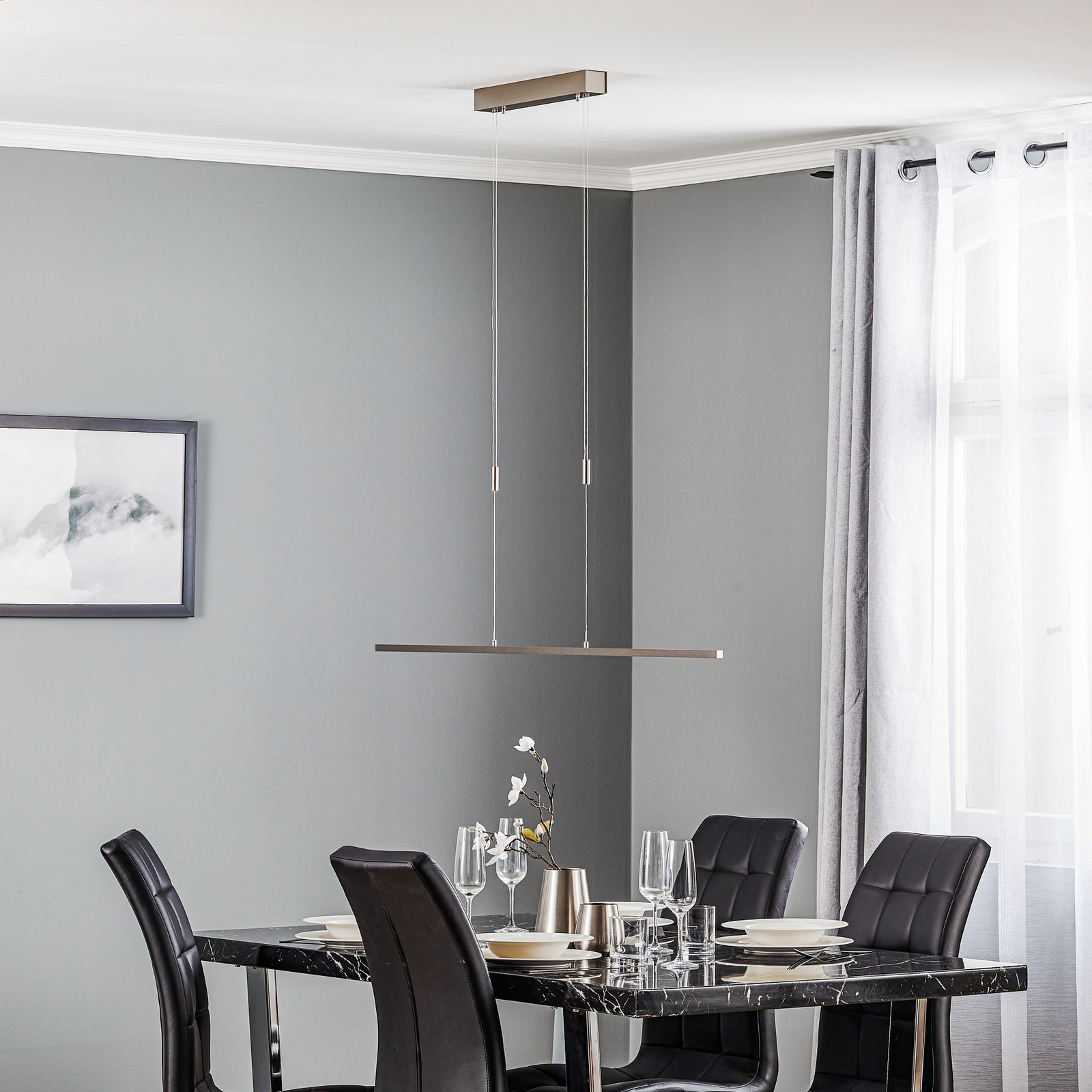 Rothfels Tolu suspension LED, nickel, 118 cm