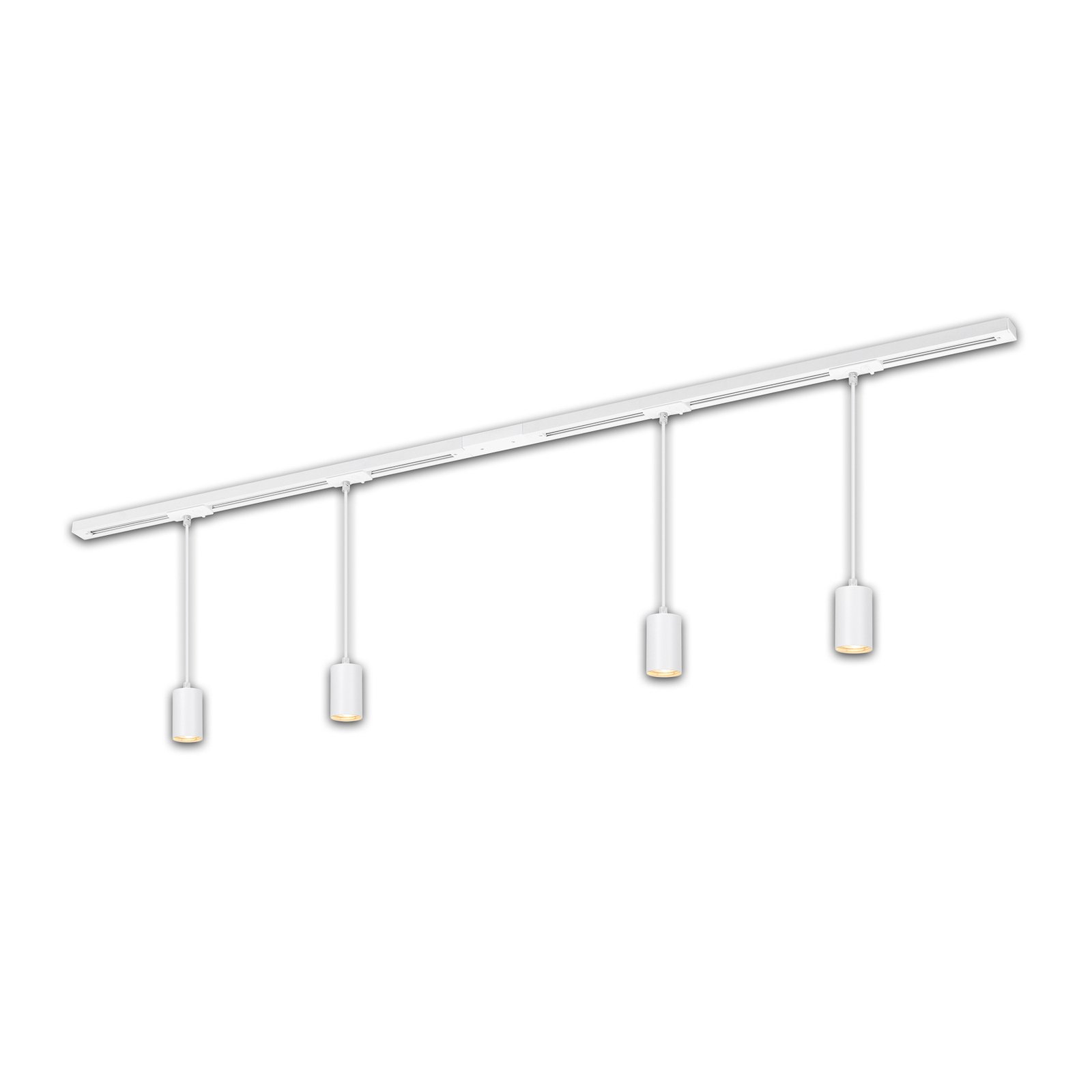 Système de lampes sur rail HT, suspension, blanc, à 1 lampe, longueur 1,5 m