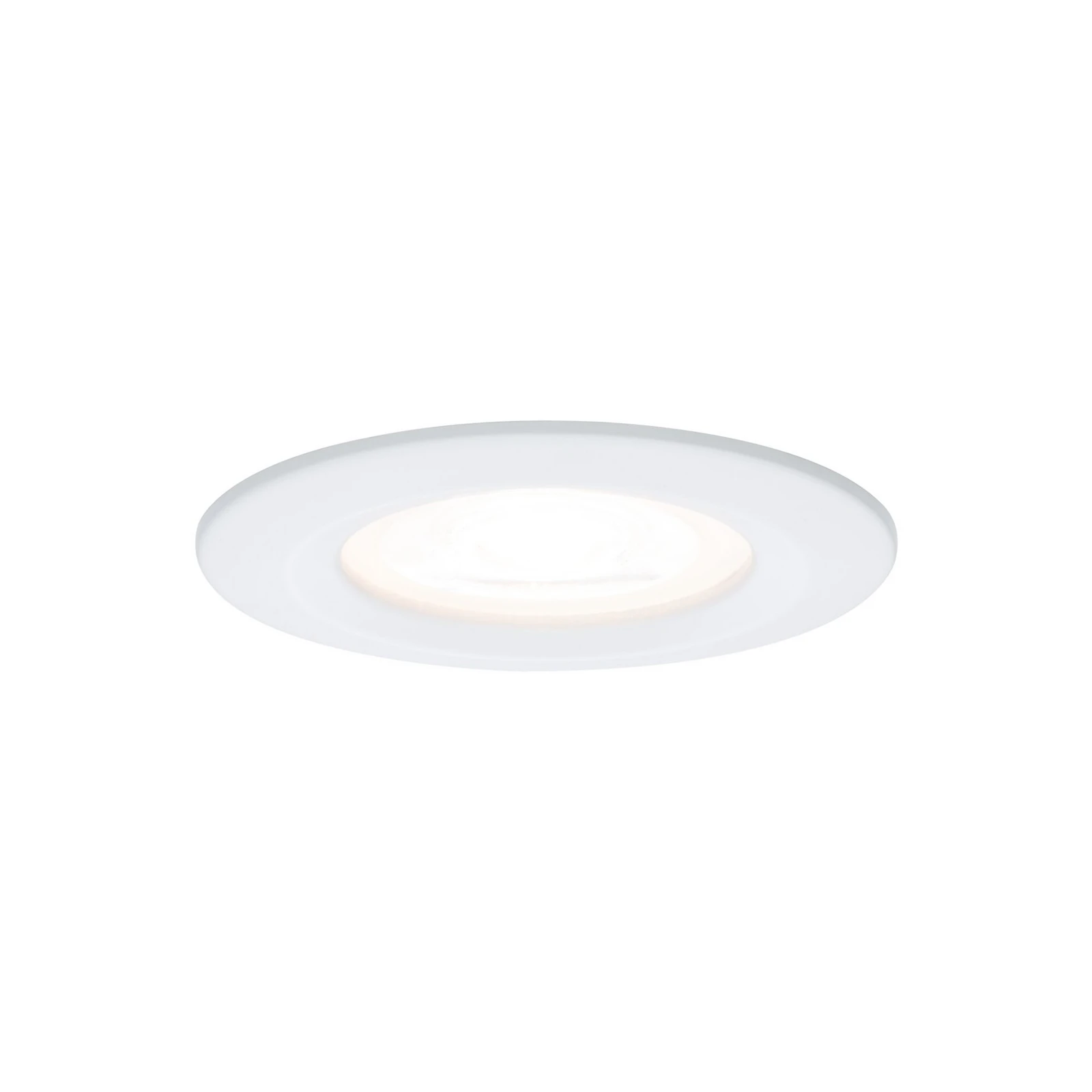 Paulmann iebūvējamā lampa Nova, balta Ø 8 cm GU10-LED IP44 3 gab. komplekts