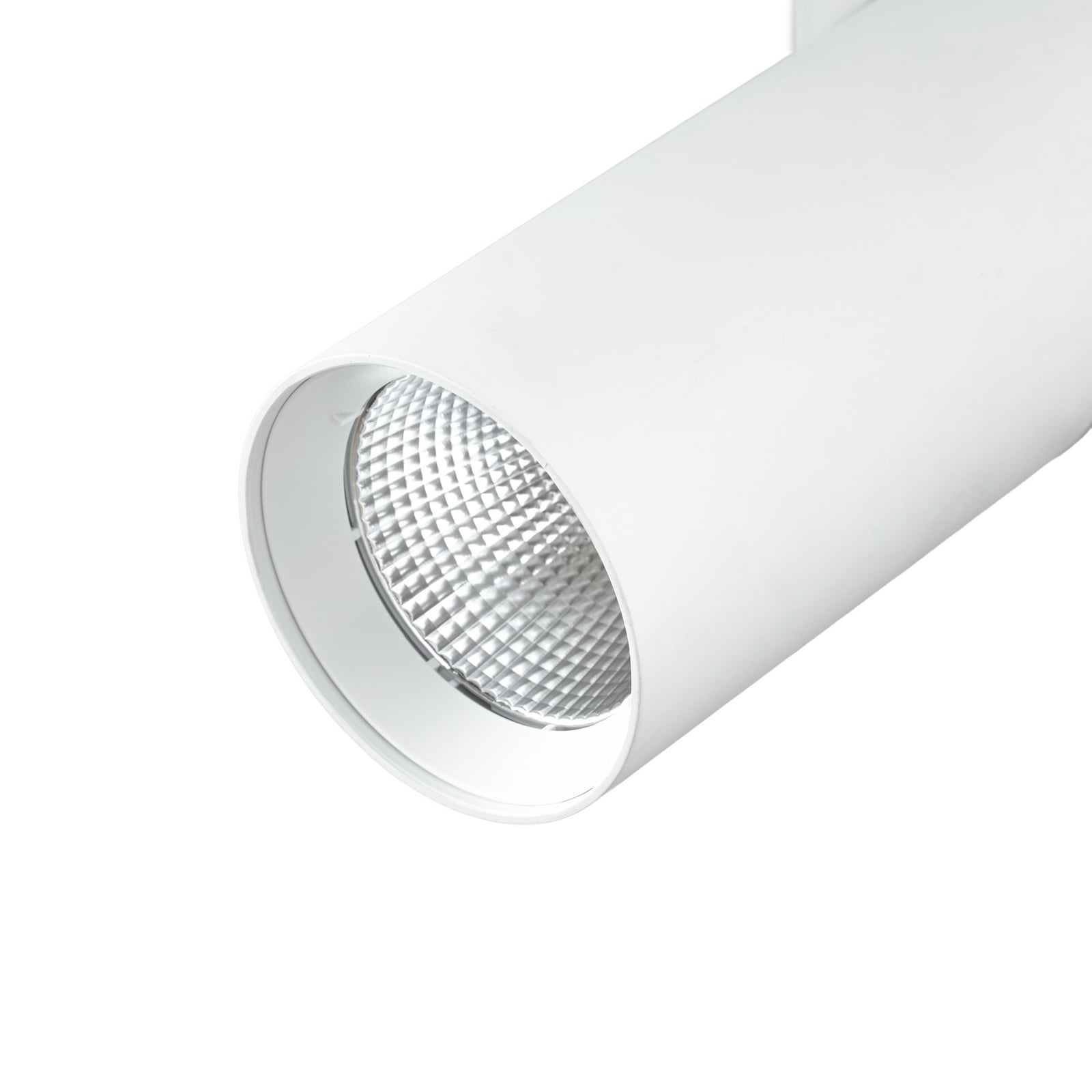 Lindby LED-skinnespot Linaro, hvid, Ø 7 cm, aluminium, CCT