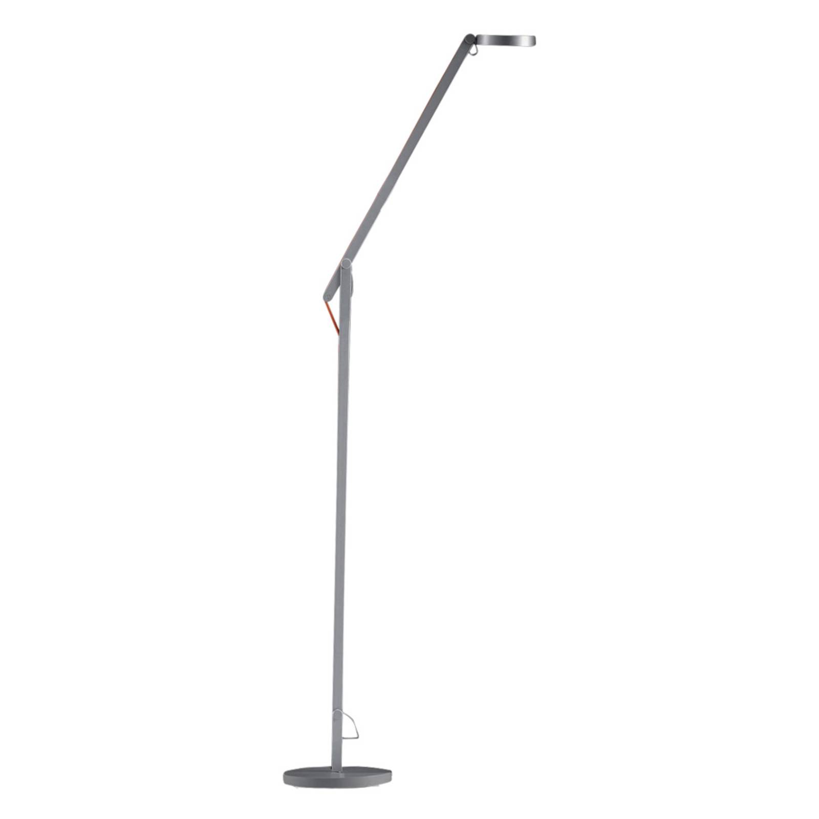 Rotaliana String F1 LED floor lamp silver, orange, for Living / Dining Room, aluminium, polycarbonate, fabric, 9 W, H: 87 cm