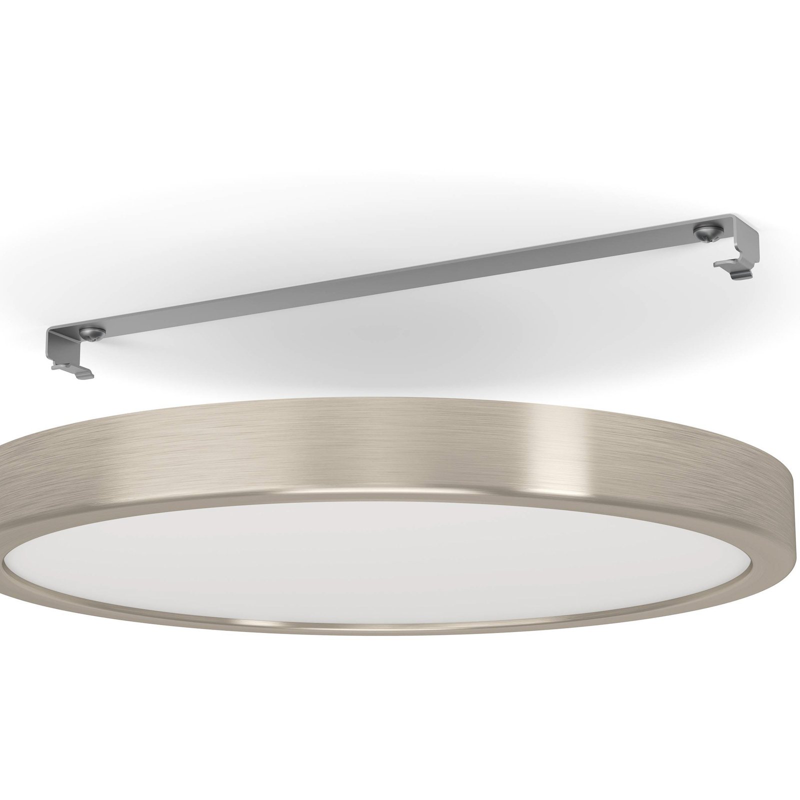 LED-Anbaupanel Fueva 5 IP20 830 nickel Ø28,5cm