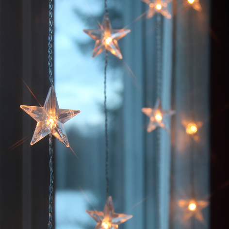 200 cm korkea Star-LED-valoverho 50-lamp.