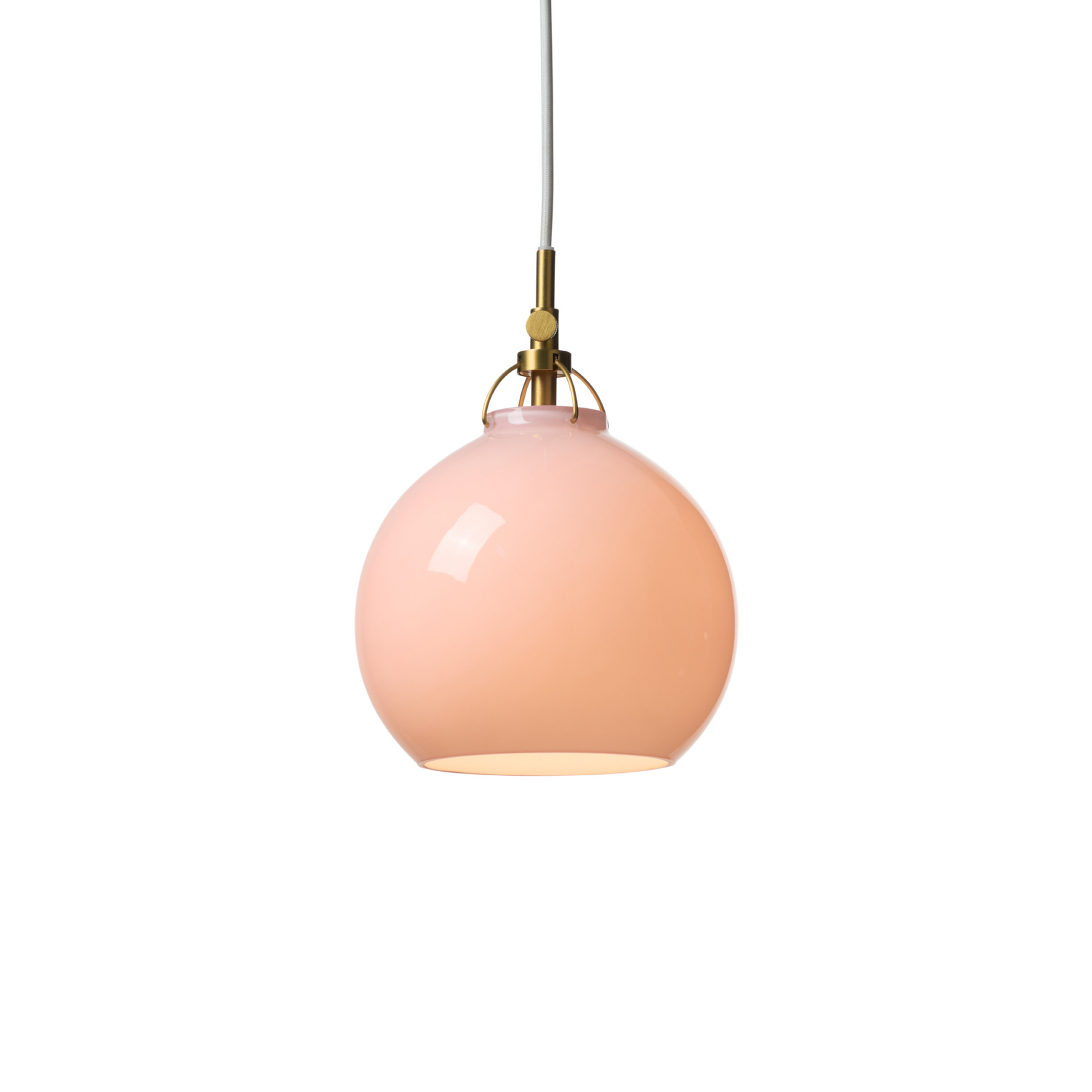 Lampa suspendată TOSCANA, roz, Ø 18 cm, sticlă - Halo Design
