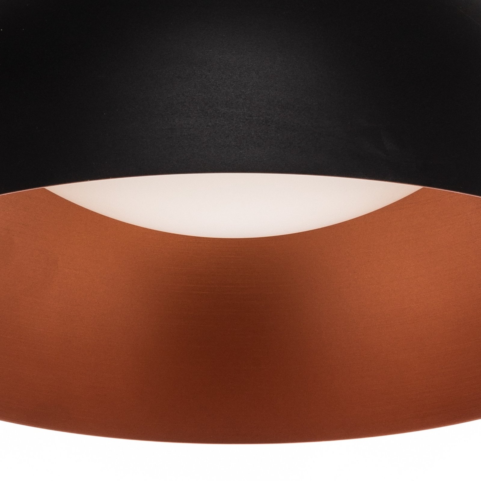 Candeeiro suspenso LED Studio Line 50993, preto/cobre, Ø 35 cm