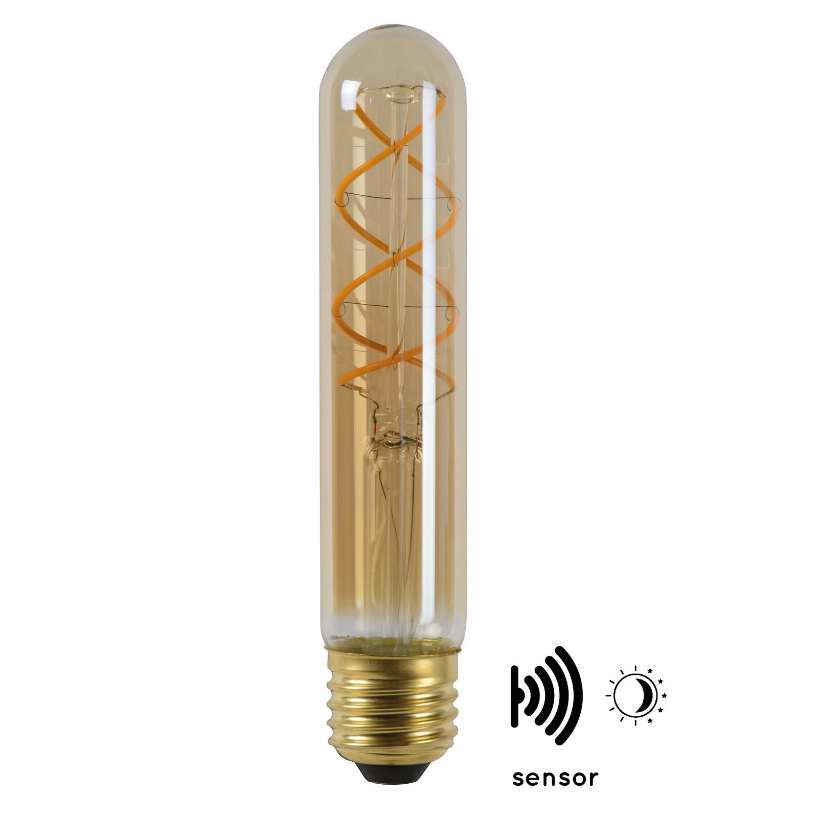 Lampadina LED E27 tubo T30 4W 2.200K ambra sensore