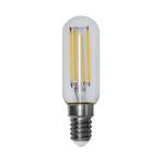 Lampadina LED a filamenti T25, E14, trasparente, 4,2 W, 2.700 K