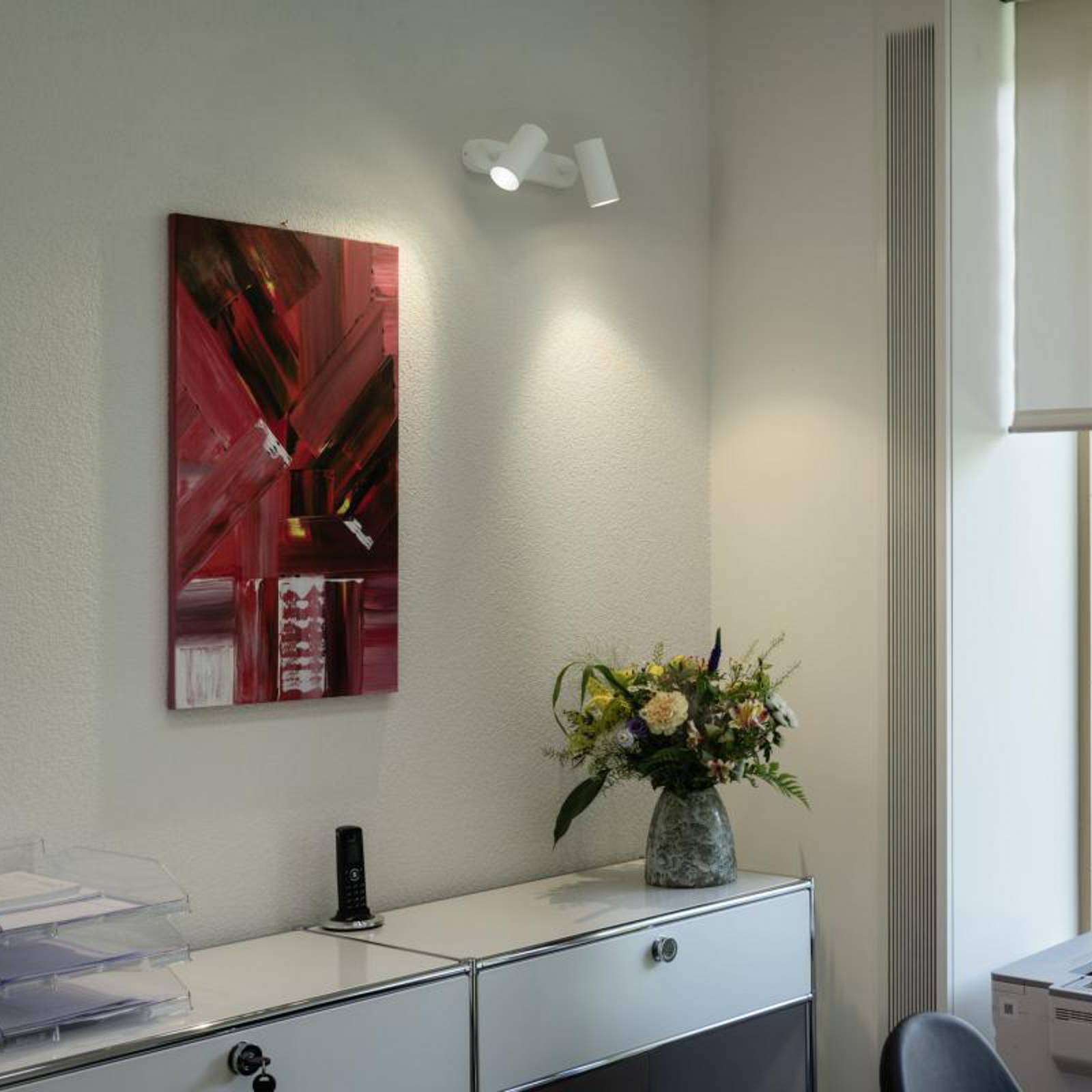 SLV reflektor sufitowy Noblo, biały, ściemniany do ciepłego światła, długość 24