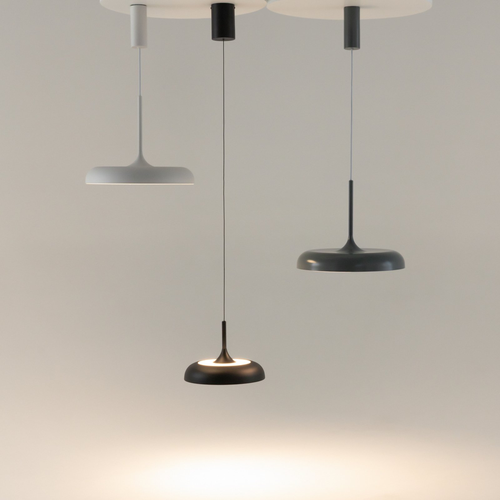 Maytoni Lampă suspendată LED Gerhard, Ø 40 cm, gri, metal