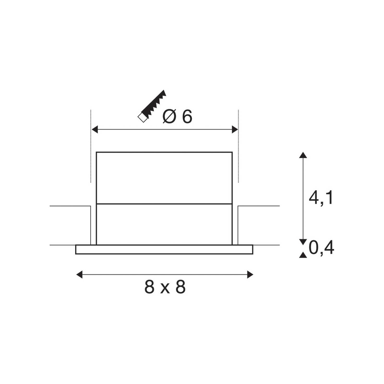 Oprawa wpuszczana SLV LED Patta-I, biała, aluminium, długość 8 cm