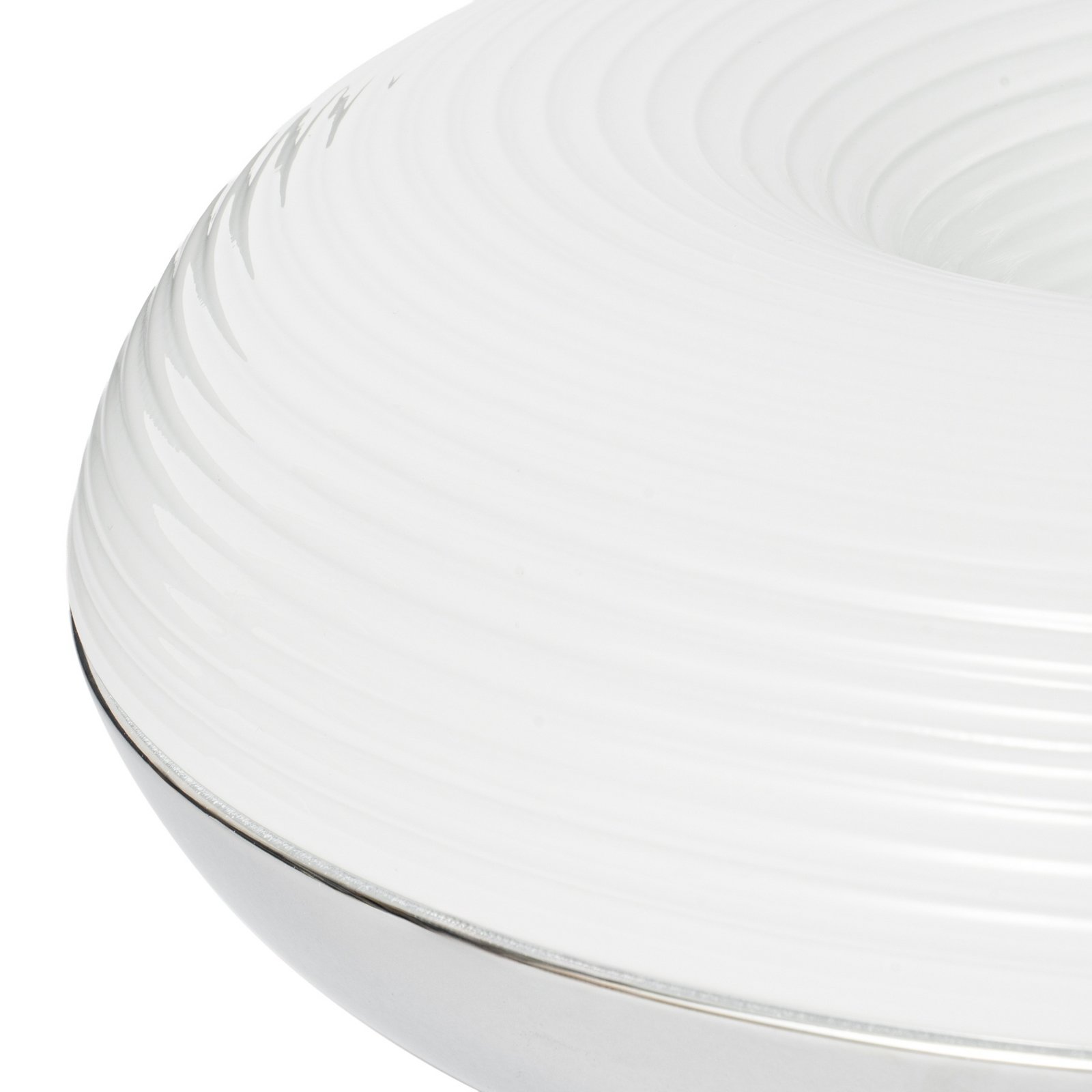 Fjora LED-Tisch-/Wandlampe, weiß/chrom, Ø 30 cm - Lindby Fjora LED-Tisch-/Wandlampe, weiß/chrom, Ø 30 cm - Lindby