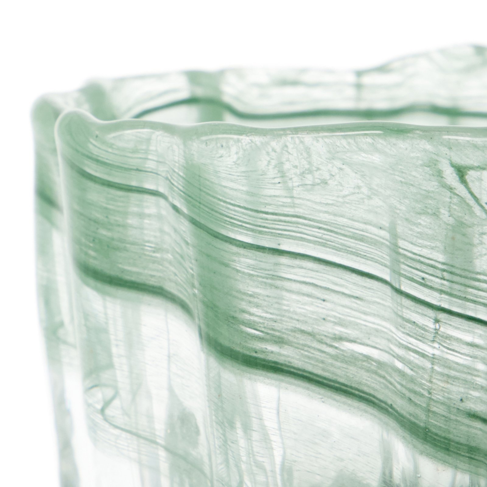 HDCurl Tealight Holder, Green, Glass, Set of 2 - House Doctor